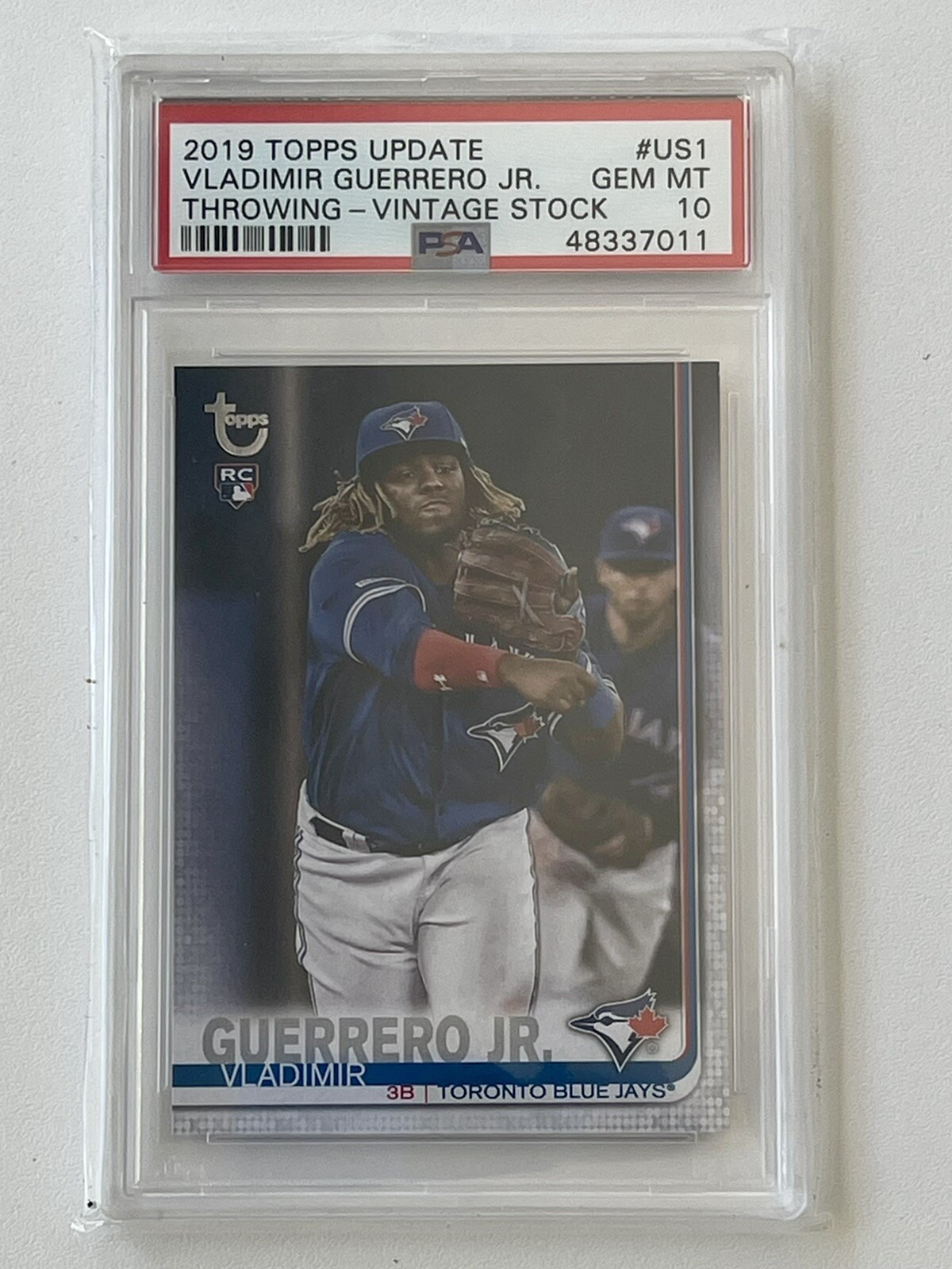 2019 Topps Update US1 Vladimir Guerrero Jr Vintage Stock #/99 PSA 10 Gem Mint