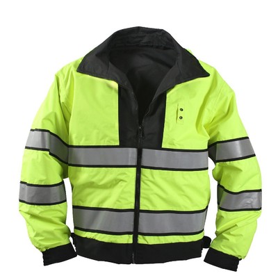 Rothco 8720 Black Reversible Hi-Visibility Uniform Jacket