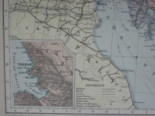 Original 1891 Color LIthgraphed Map AUSTRIA-HUNGARY Bohemia Bosnia Tyrol Kraków - Picture 3 of 18