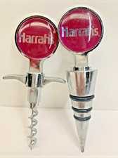 Harrah's Casino Vintage Wine Cork Screw & Wine Stopper Topper Retro Gambling