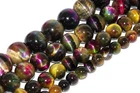Cat Eye Multicolor Tiger Eye Beads Grade AAA Round Loose Beads 6/8/10/12MM