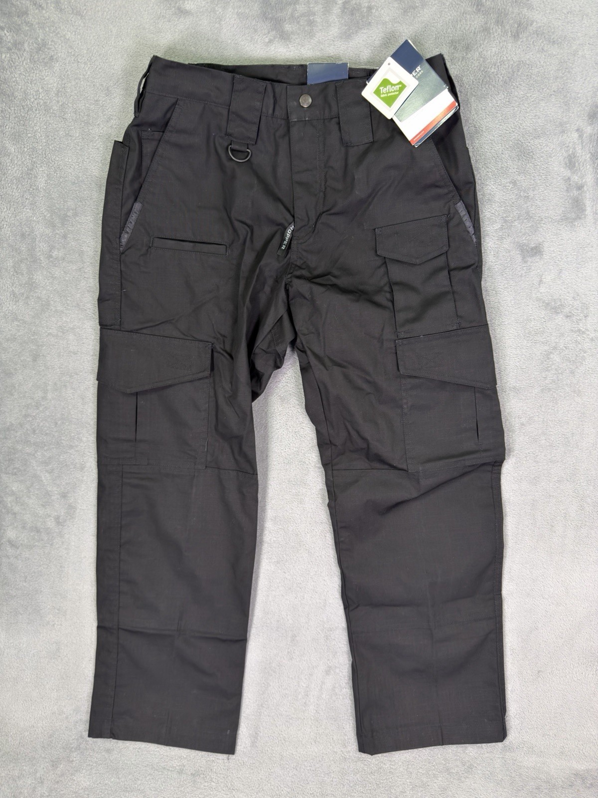Womens 6 Black Tactical Workwear Cargo Pockets Teflon Stain