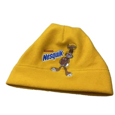 Nestle Nesquik Knit Cap No Fold Fitted Beanie vtg 90s Port Authority Skullcap