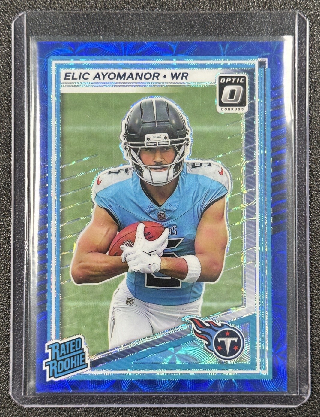 ELIC AYOMANOR 2025 PANINI DONRUSS OPTIC #235 RATED ROOKIE BLUE SCOPE PRIZM