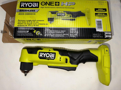 RYOBI PSBRA02B 18V One+ Compact Brushless 3/8 in. Right Angle Drill (Tool Only)