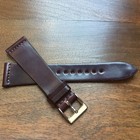 20mm Horween Shell Cordovan Leather Watch Strap In Oxblood (Color #8) — photo 3