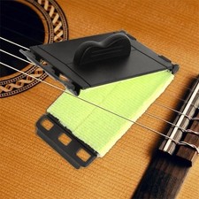 Guitar Violin Polishing Cloth Cleaner Tool with Handle, 6.6 x 11 cm, Green