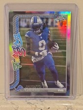 NEW - 2025 Topps Chrome Football Future Stars Jahmyr Gibbs Refractor #FS-10