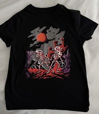 Skeleton T-Shirt Halloween Cat  Jack Short Sleeve Size 8 Medium Youth Black Tee