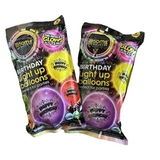2 Pack 🔥 Illooms Birthday LED Balloons 5pk Each Light Up Party Glow 15 Hr