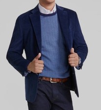 Tommy Hilfiger Men's Blue Modern-Fit Corduroy Sport-Coat Jacket Size 38R