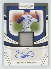 Spencer Howard 2022 Panini Immaculate Material Signatures Auto /49 Jersey