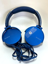 Sony MDR-XB550 Extra Bass On-Ear Headphones Blue Wired 3.5mm Audio - BX28
