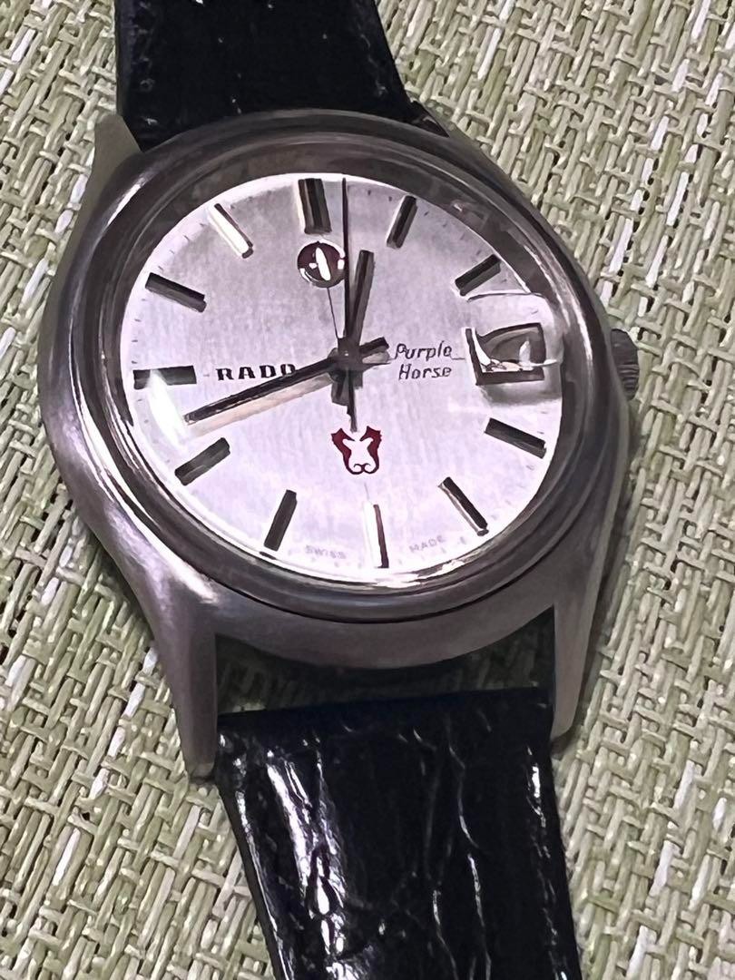 RADO Purple Horse 11794-1 自動巻き稼働品 RADO Purple Horse 11794-1 Automatic Watch Silver Dial Vintage