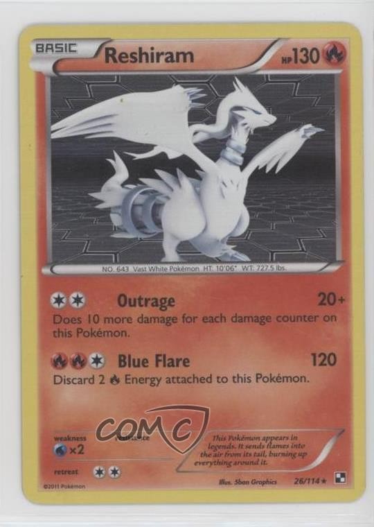 Reshiram Pokemon Black & White Base Set #26