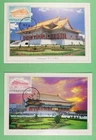 DR WHO 1988 TAIWAN CHINA 2 FDC BUILDING MAXIMUM CARD R39618
