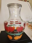 Anchor Hocking 1970s Vintage Orange Juice Carafe Decanter Pitcher with Lid