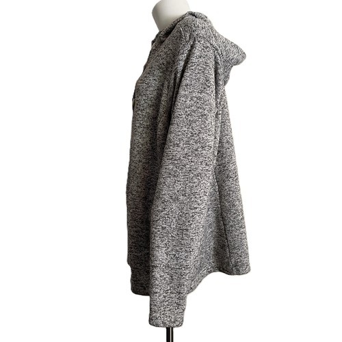 Columbia Hoodie Sweatshirt Womens Plus 2X Darling Days 1/4 Button Heathered Gray - Picture 3 of 15