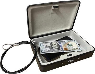 Portable Fireproof Security Box with Combo Lock - Ideal for Travel & Office