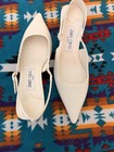 NEW Jimmy Choo White Leather Slingback Flats Pointed Toe Women’s Shoes — photo 1