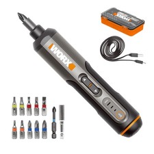Worx WX240L 4V 3-Speed Cordless Screwdriver with 12 Driver Bit Set