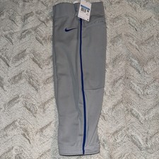 Nike Vapor Select Youth BQ6444-054 3/4 Gray Blue Piped Baseball Pants Size L