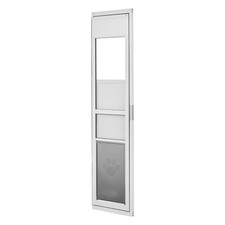 Uimoso Sliding Glass Pet Door for Large Dogs with Swing-Open Design