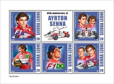 Formula 1 Ayrton Senna 65th Anniversary MNH Stamps 2025 Sierra Leone M/S