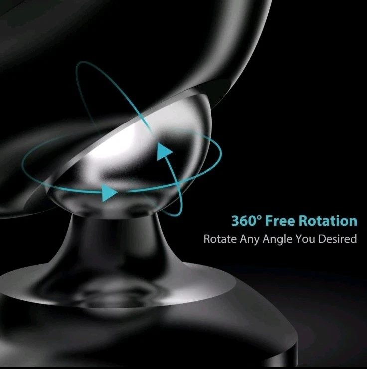 In Car Magnetic Phone Holder Mount Dashboard Dash Mobile Rotate 360 Swivel Stick - Image 2 of 4