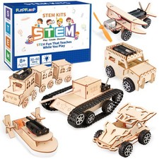 6-in-1 STEM Kits for Kids Age 8-12, Educational Toys small, Light Beige