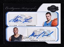 2008-09 Topps Co-Signers Dual 26/43 Russell Westbrook Kevin Love #CS-LW Auto 9c6