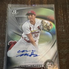 2022 Bowman Platinum Top Prospects Auto Michael McGreevy #TOP-33 Auto Free Ship!