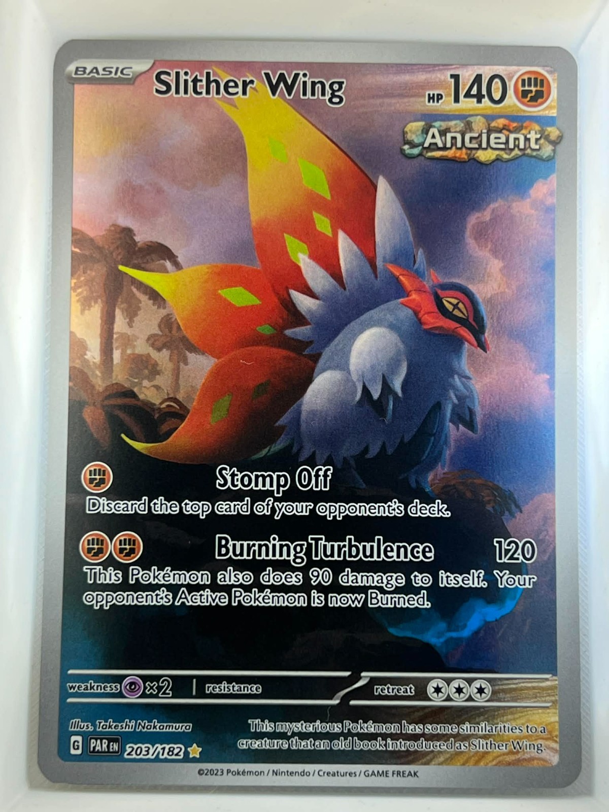 Slither Wing 203/182 SV: Paradox Rift Illustration Rare Near Mint