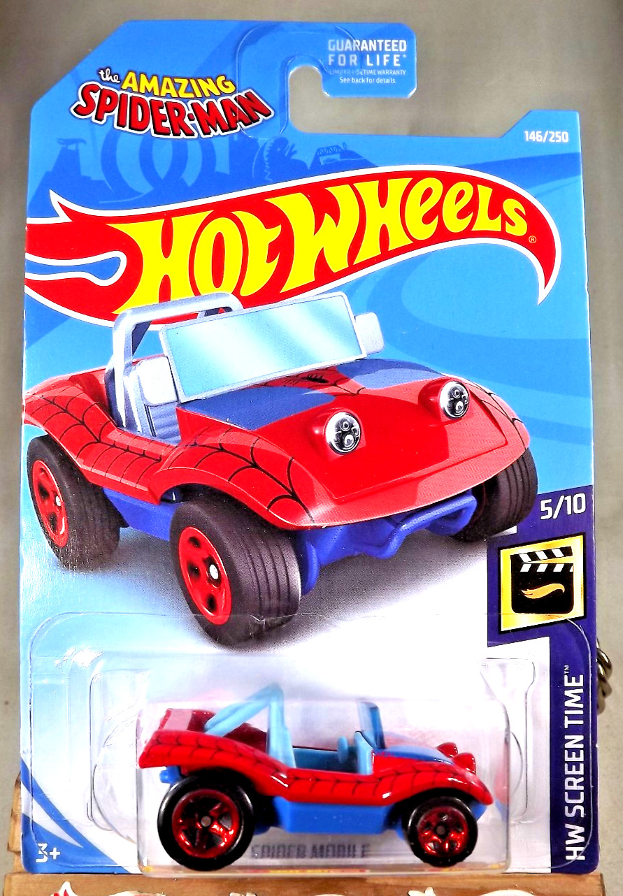 2019 Hot Wheels #146 HW Screen Time-Amazing Spider-Man 5/10 SPIDER MOBILE Red