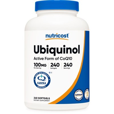 Nutricost Ubiquinol Softgels (240 Servings - 100 mg Per Serving) - Free SHIPPING
