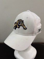 Reebok Hamilton Tiger-Cats CFL White Fitted Hat Cap OSFA Embroidered