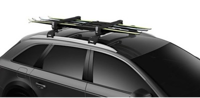 Thule SnowPack M 7324 _ MEDIUM _ SILVER _ Ski + SnowBoard Roof Rack Carrier NEW!