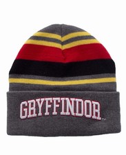 Harry Potter Gryffindor Striped Knit Cuff Beanie Hat Cap Adult OSFM New W/ Tags