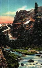 Notch Top Peak And The Outlet Of Odessa Lake, Colorado, Vintage Postcard
