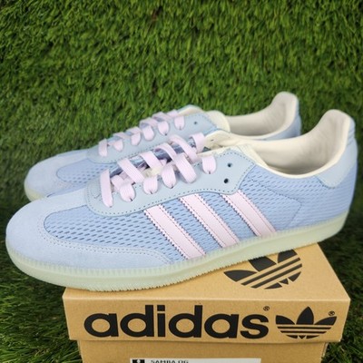 Adidas Samba OG Mens Tactical Blue Lavender Pink Sneaker JI3178 Shoe Original