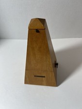 Vintage Seth Thomas Metronome De Maelzel Wood Wind Up Music Timer Working 