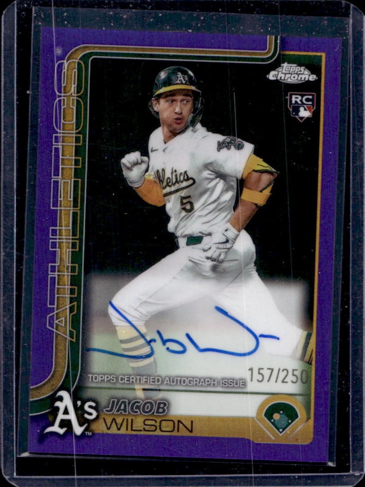 2025 Topps Chrome Jacob Wilson Rookie Auto Purple Refractor Rookie #157/250