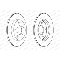 Ferodo 2X Bremsscheibe Hinten Ø265 Mm Voll Beschichtet FüR Mazda 3 BK 1.6 1.4