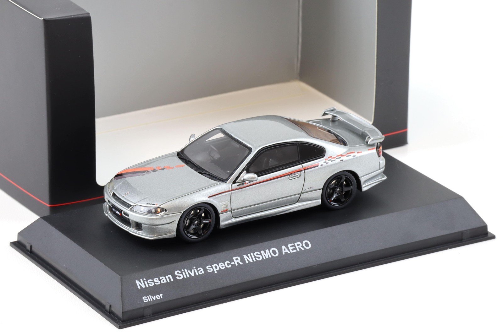 1:43 Kyosho Nissan Silvia Spec-R Nismo Aero Silver KSR43125S