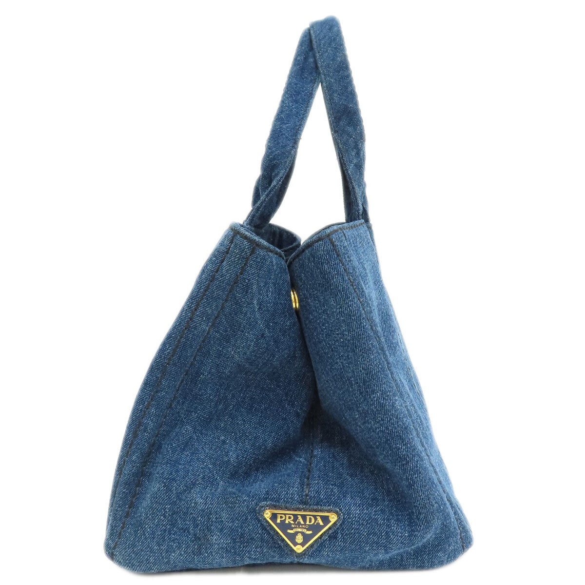 PRADA B1877B Canapa Handbag Denim Ladies Used from japan thumbnail 3
