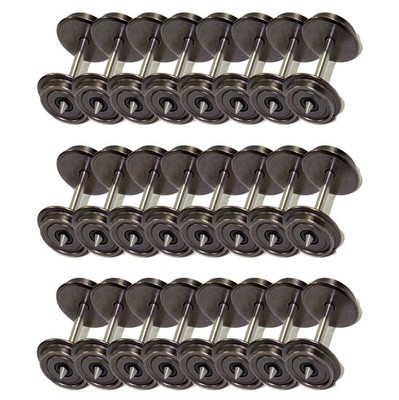 24 Stück Spur H0 DC 1:87 36'' Metallräder für Modellbahn Gleichstromradsätze