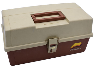 Vintage Plano 6303 Tackle Box Storage Box - Brown & Tan - Made in USA