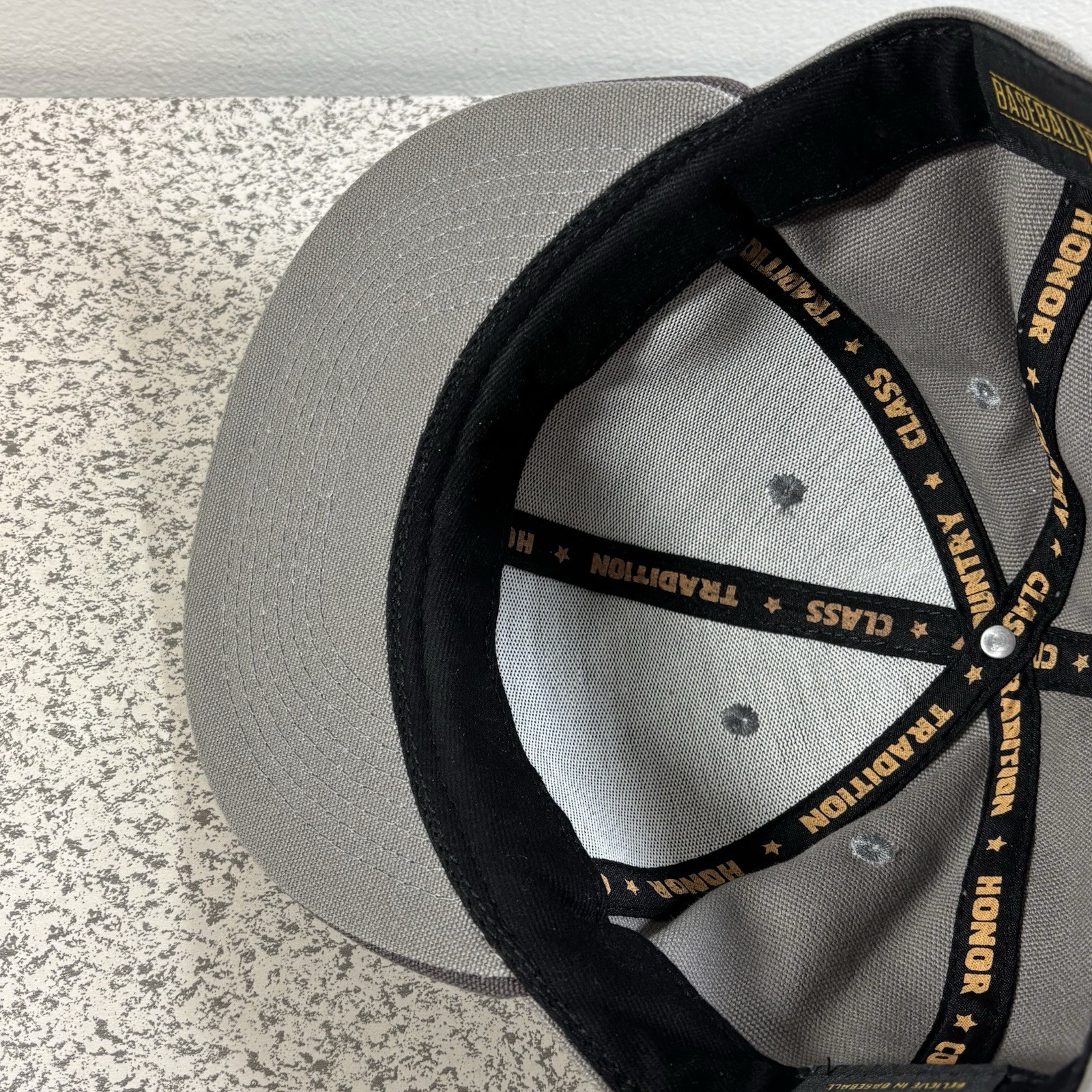 Baseballism Hat Cap Adjustable Snapback Gray Flag… - image 9