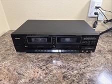 TEAC W-450R Vintage Double Cassette Deck Autoreverse HX Pro - Tested  Working
