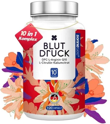 BRANDED SonneSee Blutdruck-Komplex 10-fach – Kalium, OPC, Q10 & Citrullin, vegan-aus DE